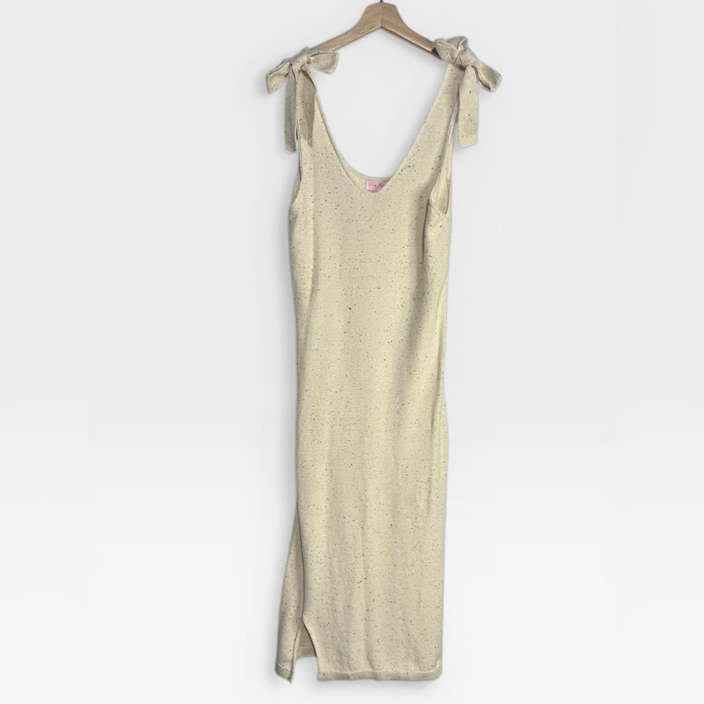 Pink Lily Cream Knit Dress Large